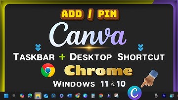 How to Add/Pin Canva Link/Icon to Desktop & Taskbar Toolbar with Google Chrome on Windows Laptop