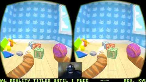 Happy Cat with Leap Oculus Rift Виртуальная реальность