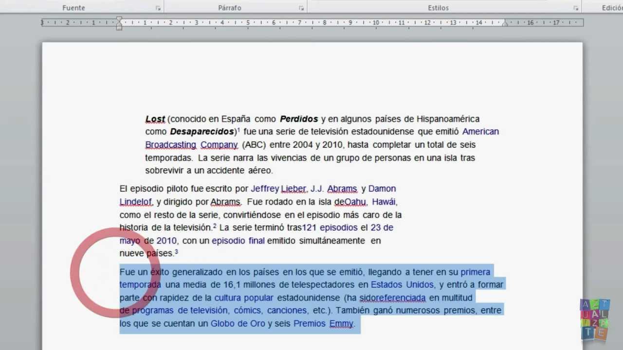 13.Word 2010 Trabajando con párrafos YouTube