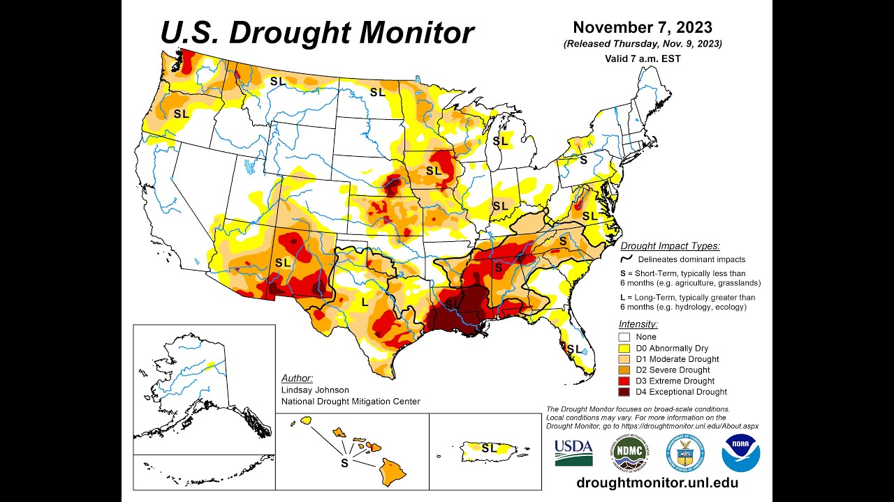 Flash Drought in the South/Southeast US 11/14/23 - YouTube
