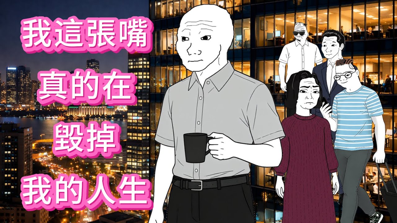 我這張嘴真的在毀掉我的人生 |Wojak|沃傑克|动画|Wojack|山道猴子|沃杰克