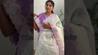 Frozen Floral | RS.1,499/- | SAREE CODE- PW130| WA-6369545679 | https://ruffletrends.com/‎