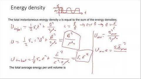 EM oscillations and waves Energy in an electromagnetic wave