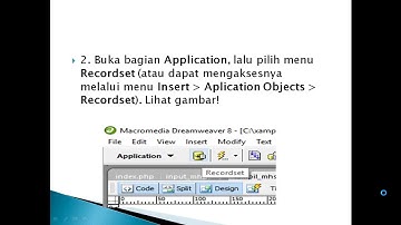 Belajar dreamweaver membuat input data, tampil data, update data, dan hapus data