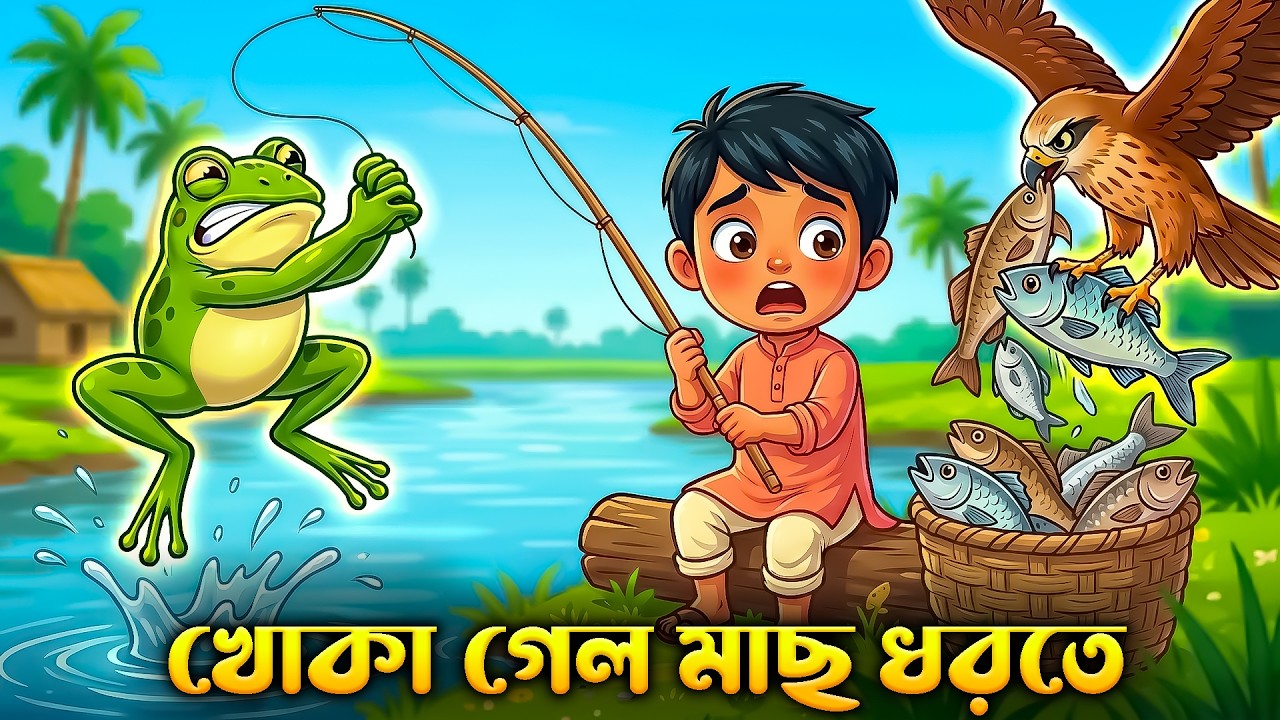 খোকা গেল মাছ ধরতে  | Khoka Gelo Mach Dhorte | Bangla Kids Song | Nursery Rhymes  | Shishu Vubon