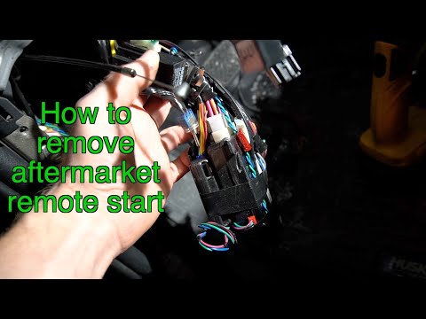 How to remove remote start, how to uninstall remote start system, remote start problems