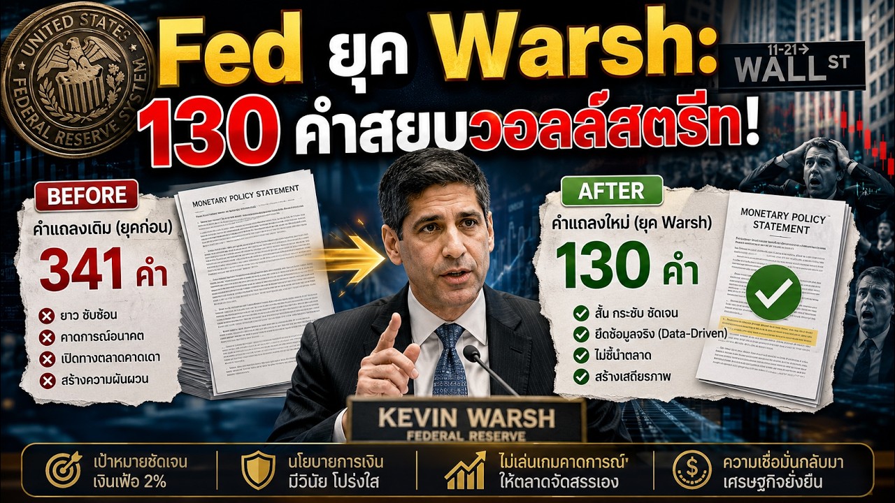 ⁣Kevin Warsh ปฏิวัติ Fed! เปิดแผนเปลี่ยนตลาดการเงินโลกปี 2026 นักลงทุนห้ามพลาด