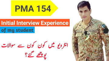 PMA 154 Initial Interview Experience | Army Pma Interview questions