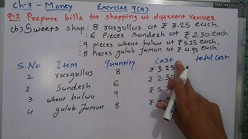 Std-4th,maths chapter-9 Money,Exercise 9 A questions 2