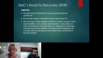 SMC and COVID 19 Health and Safety Welcome Week 2020 Workshop