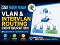 Vlan & InterVLAN routing configuration on Cisco Switch - Router On A Stick | Cisco Packet Tracer