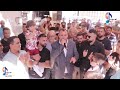 الفنان اكرم البوريني في مشهد قاسي من حواره مع ابن اخته شادي البوريني في مهرجان منير بشير جينصافوط 