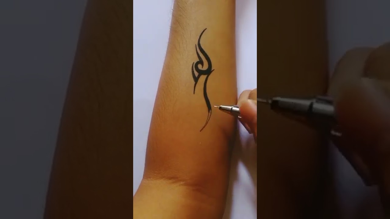 How To Make Tribal Tattoo With Pen At Home