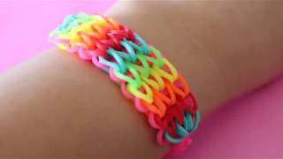 レインボールーム ブレスレットの作り方 Rainbow Loom "Bracelet"