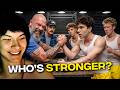 Dad Strength vs. Teen Bodybuilders - (Who's Stronger?) | Sinatraa Reacts