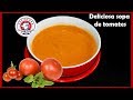 Deliciosa y cremosa sopa  de tomates rostizados