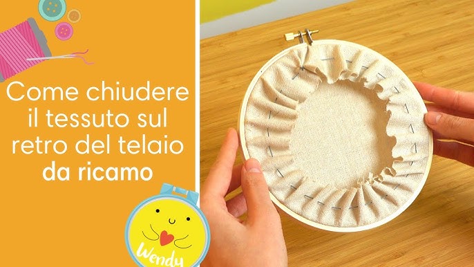 Come inserire il tessuto nel telaio da ricamo 🧵 Tutorial ricamo per  principianti 