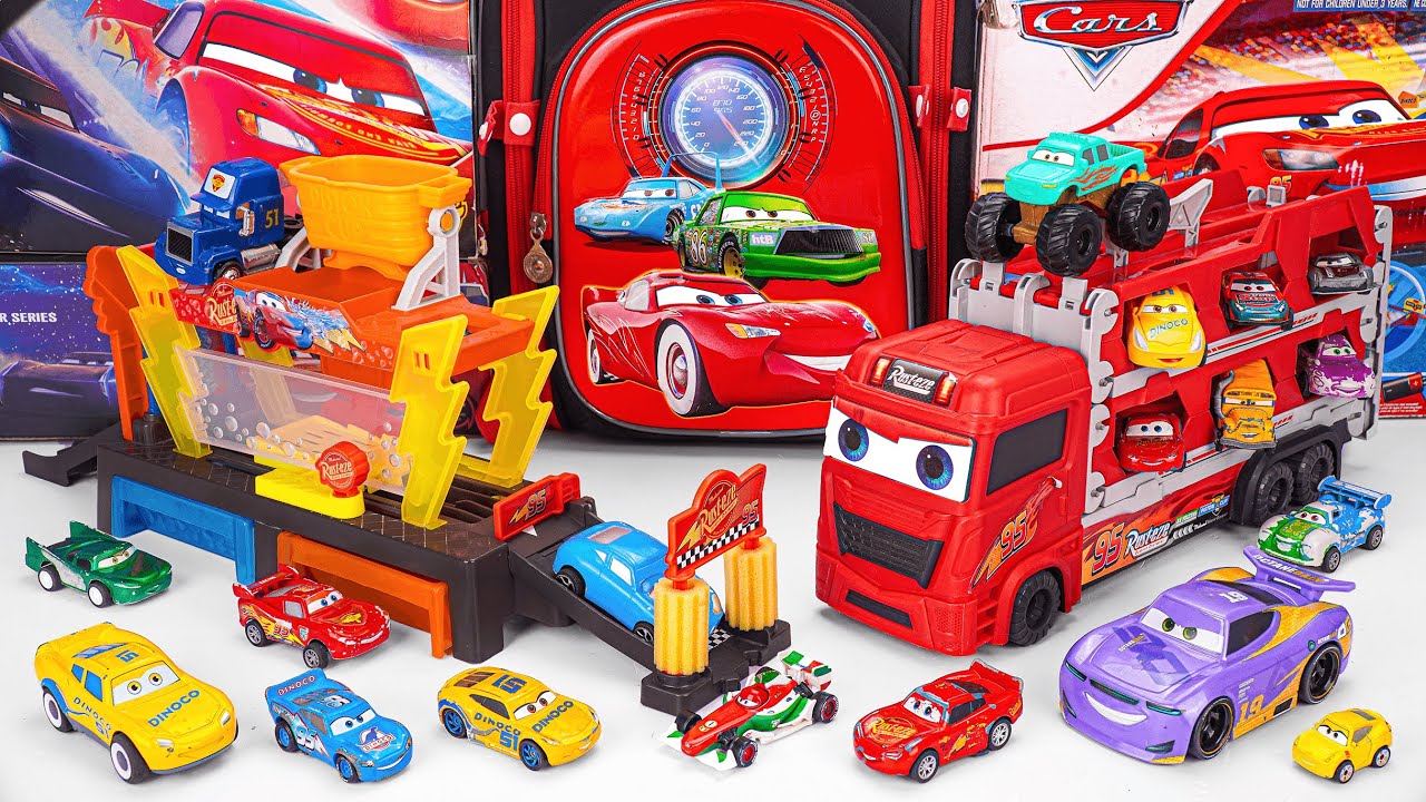 Disney Pixar Cars Toys Unboxing Review | Disney Pixar Cars Color Changers Race Ready Car Wash
