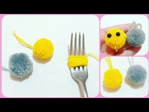 بشوكة و بواقي الخيوط اصنعي كرات الصوف بطريقة إحترافية لتزيين شغل الكروشي مع فكرة رائعة لإستعمالها 