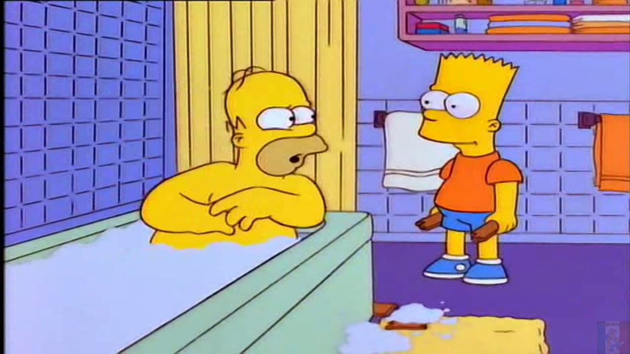 Bart clate une chaise contre Homer