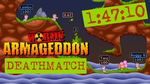 Worms Armageddon (PC) - Deathmatch speedrun in 1:47:10 (first PB in over a year!)