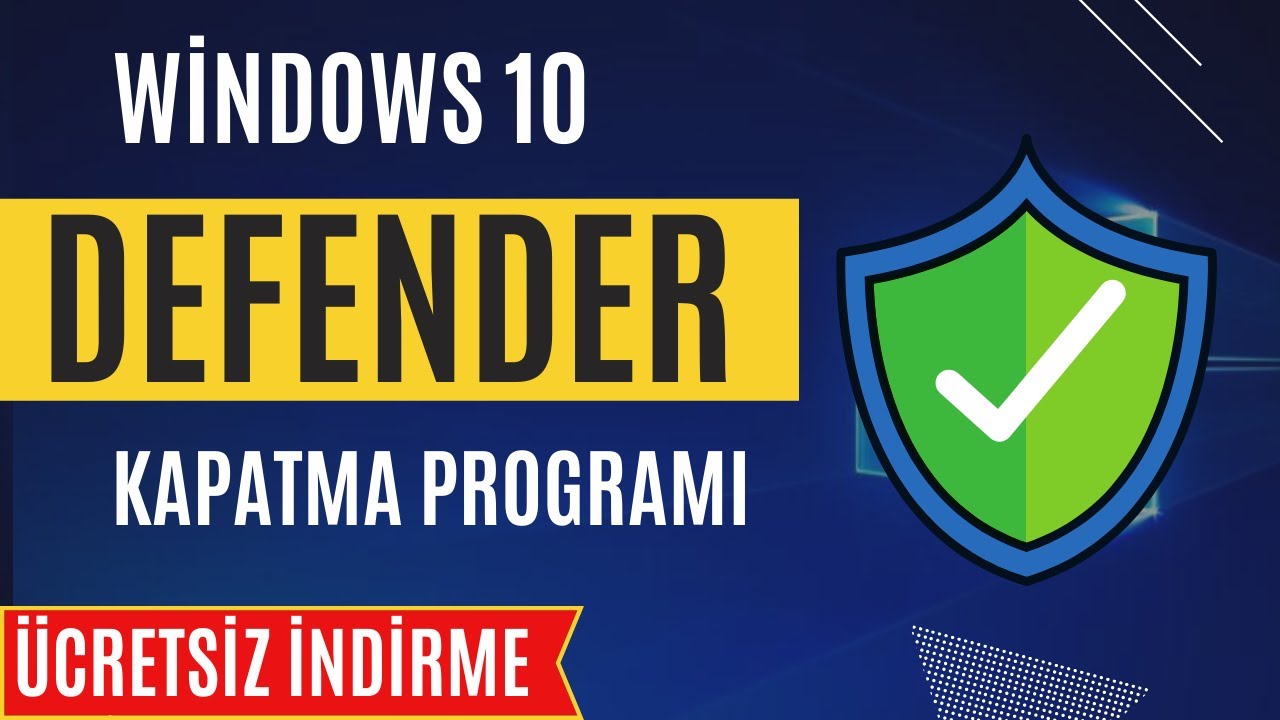 Windows Defender Kapatma Programı (2022) 100 Çalışıyor Çok Detaylı