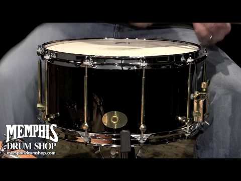 Noble & Cooley 14x7 Solid Shell Classic Maple Snare Drum - Black Gloss