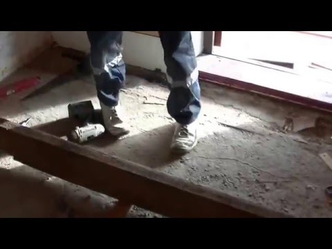 Лаги б-у+шпунтованная доска 2 сорта+керамзит на засыпку= БЮДЖЕТНЫЕ дощатые полы по лагам.