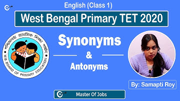 Class 1 | English | Synonym & Antonym  - WB Primary TET 2020 | Master Of Jobs