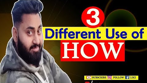 3.Different  Use of How in Detail || By Mr. Jassi