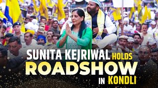 Live: Delhi CM Arvind Kejriwal’s wife Sunita Kejriwal holds roadshow in Kondli| Lok Sabha Election