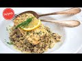 Lachsfilet in Weißwein-Sahne-Sauce (Rezept)