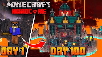 I SURVIVED 100 DAYS IN THE NETHER ONLY WORLD IN MINECRAFT HARDCORE