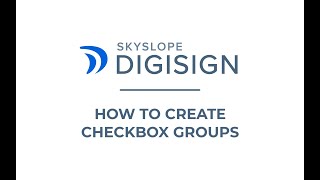 Creating Checkbox Groups