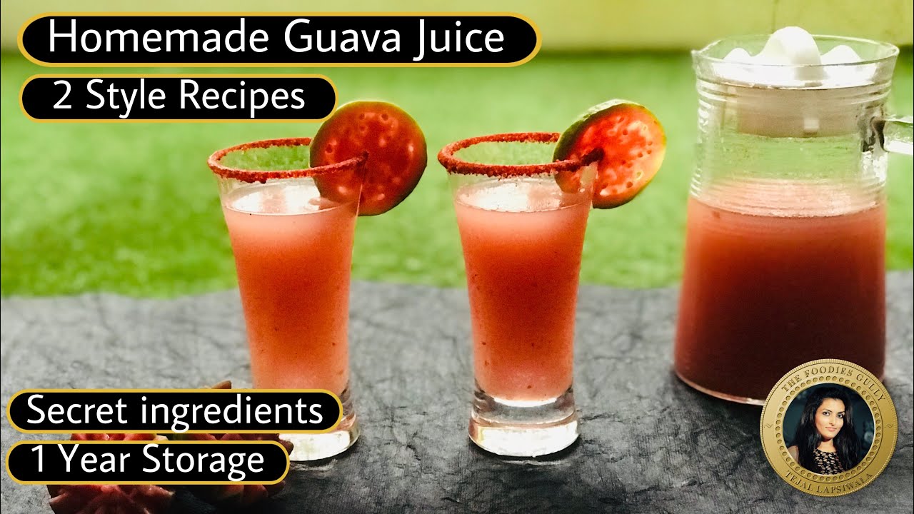 how to make guava juice at home | guava juice for storing recipe | अमरूद जूस | જમરૂખનું જ્યુસ | The Foodies Gully Kitchen