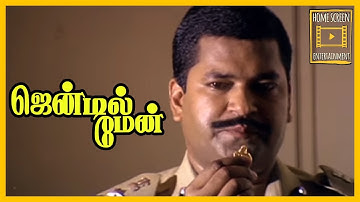 Gentleman Movie Scene | Charan Raj Traces Arjun Back To Chennai | Arjun | Madhubala | Subhashri