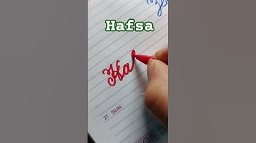 #hafsa 🌹🌈💫 #cursive writing #handwriting #cursive writing name