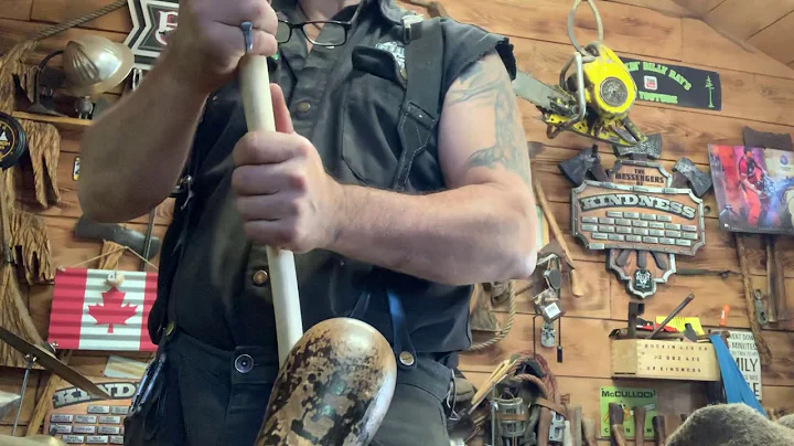 Hanging an axe. What wood to remove from handle