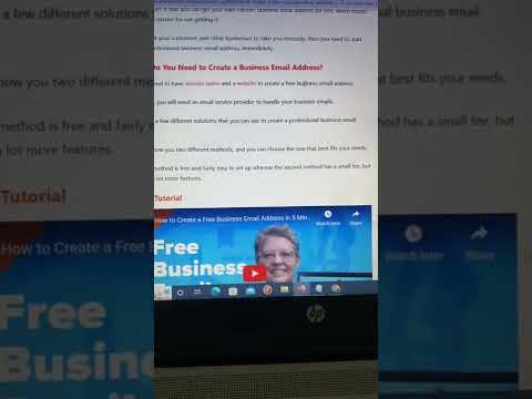 How to create a free business email address in 5 minutes