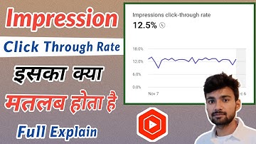 Impression click through rate youtube | Impression click through rate youtube kya hota hai