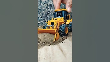 JCB in Action | Bulldozer loading soil into a TATA Truck | Excavator scale model miniature #machine