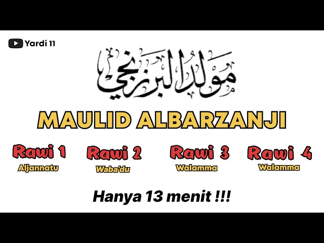 IRAMA CEPAT ‼️ MAULID ALBARZANJI RAWI 1 SAMPAI 4 class=