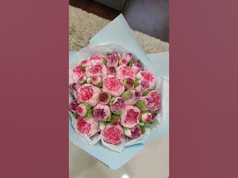 Букет 💐 из зефирных цветов - YouTube