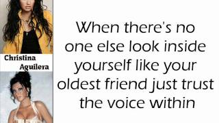 Christina Aguilera - The Voice Within (Lyrics On Screen)