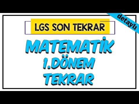 Matematik 1.Dönem Tekrar (Detayli) | LGS Son Tekrar Programi - Matematik 1.Dönem Tekrar (Detayli) | LGS Son Tekrar Programi