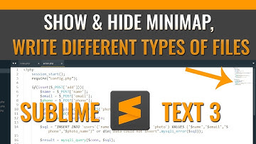 How to Show and Hide Minimap | How to write different types of file in Sublime Text 3 [#05]
