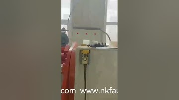 Case of #Fanuc #robot welding workpiece, which equipped with our two axis L type positioner.