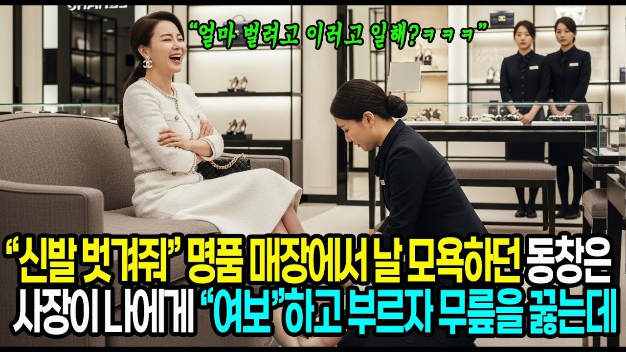 백화점 명품관에서 날 모욕하던 동창은 백화점 사장이 ‘여보’하자 그 자리에서 무릎꿇고 빌지만 이미 늦었습니다    #사연라디오 #오디오북 #인생사연 #노후의지혜