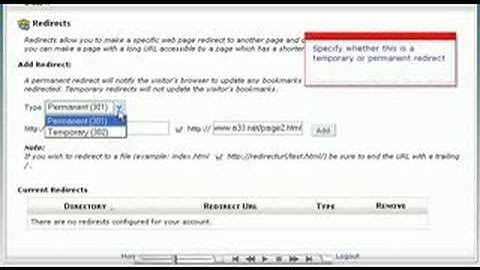 Cari.net -Redirecting a URL in CPanel