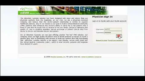 Mitochon Systems Free EMR Demo-Password Input-Part 1